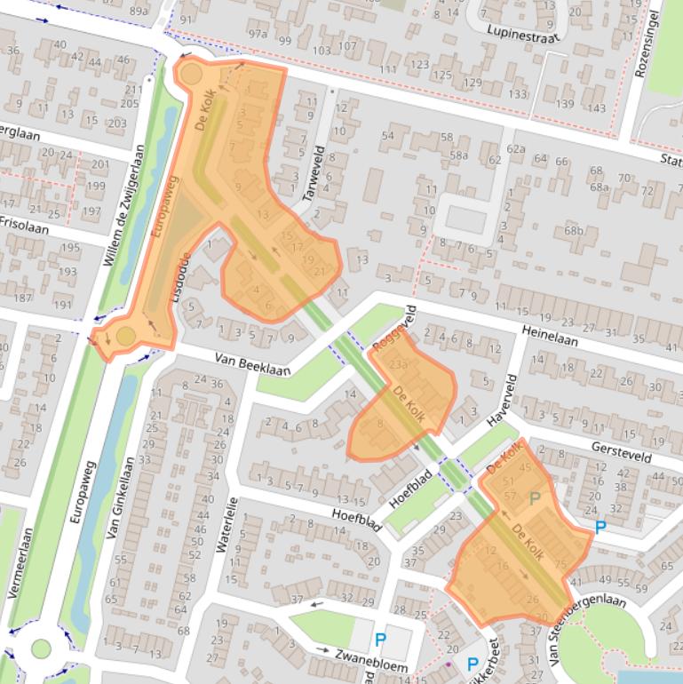 Kaart van postcodegebied 3931WN.