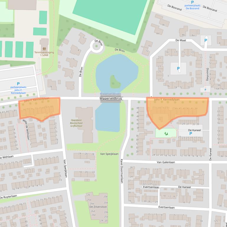 Kaart van postcodegebied 3931XG.