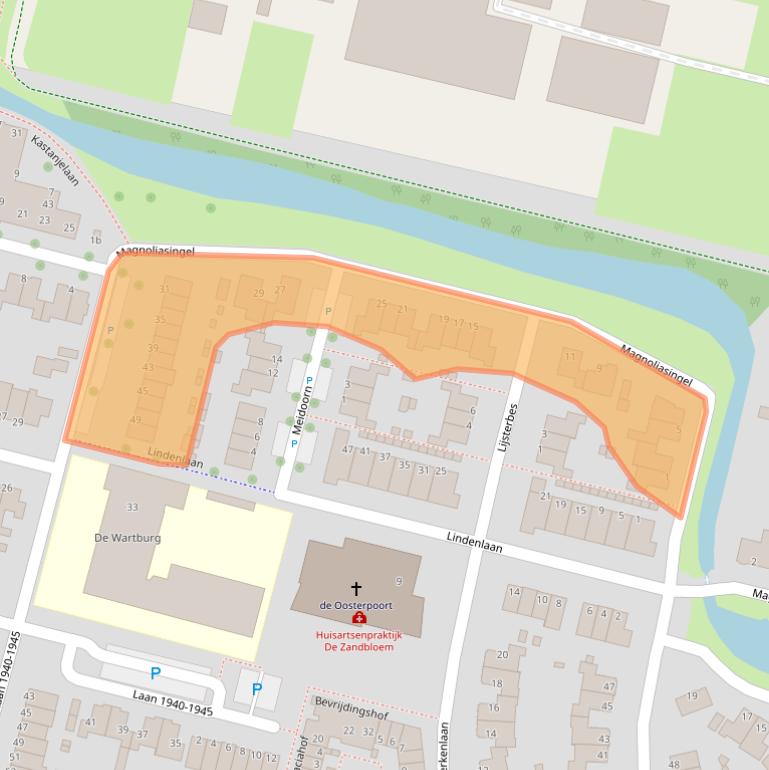 Kaart van postcodegebied 3931ZH.