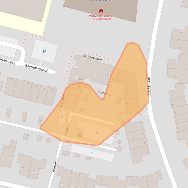 Kaart van postcodegebied 3931ZT.