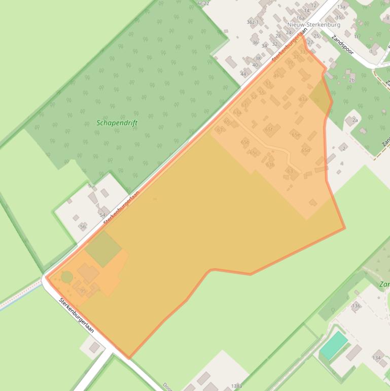 Kaart van postcodegebied 3941BC.