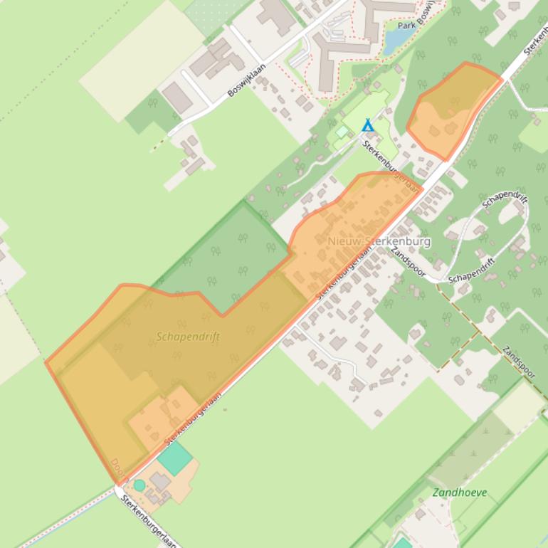 Kaart van postcodegebied 3941BD.