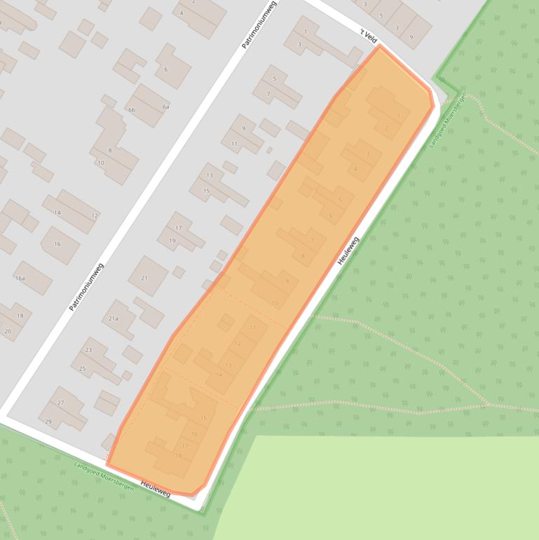 Kaart van postcodegebied 3941BV.