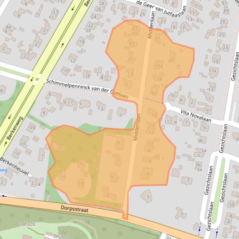 Kaart van postcodegebied 3941CC.