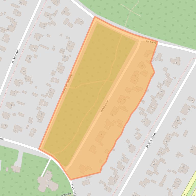 Kaart van postcodegebied 3941CJ.