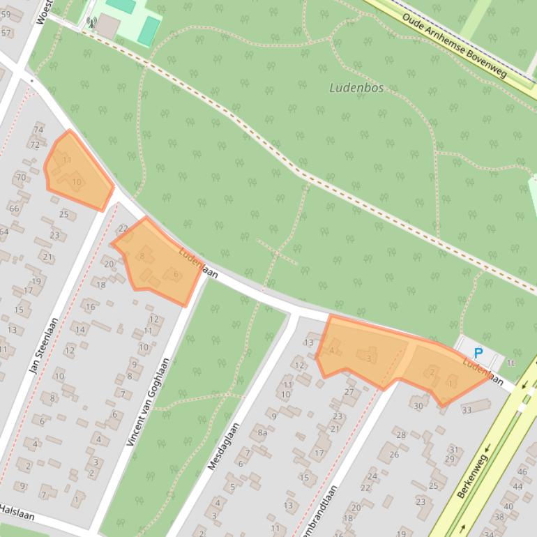 Kaart van postcodegebied 3941CN.