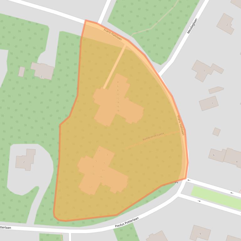 Kaart van postcodegebied 3941CS.