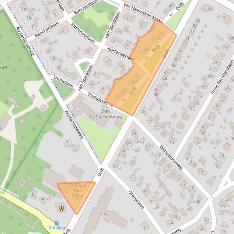 Kaart van postcodegebied 3941DA.