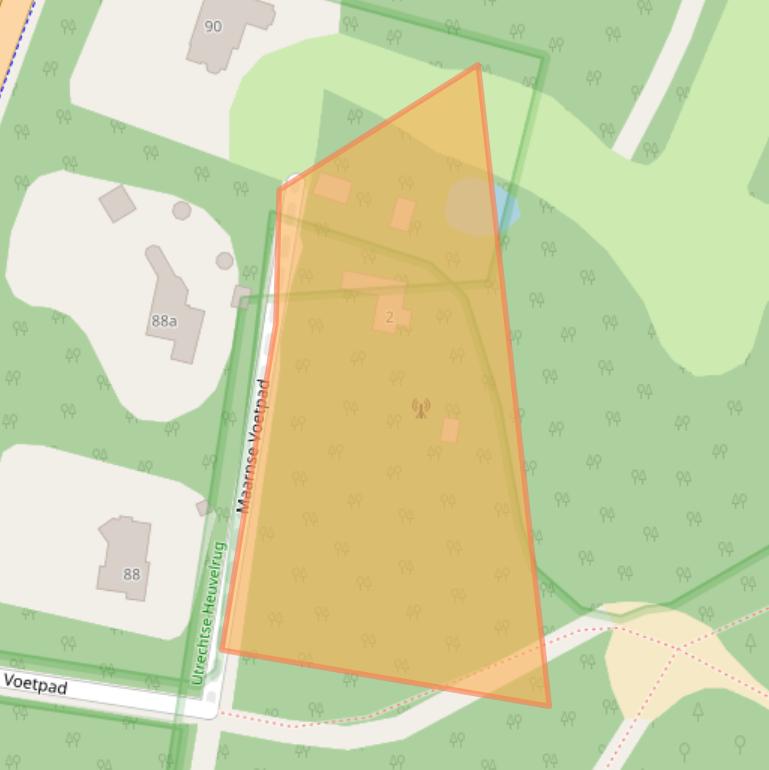 Kaart van postcodegebied 3941EG.
