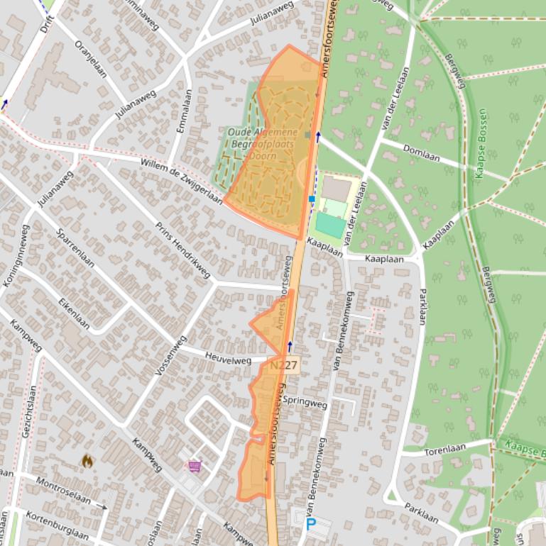 Kaart van postcodegebied 3941EK.