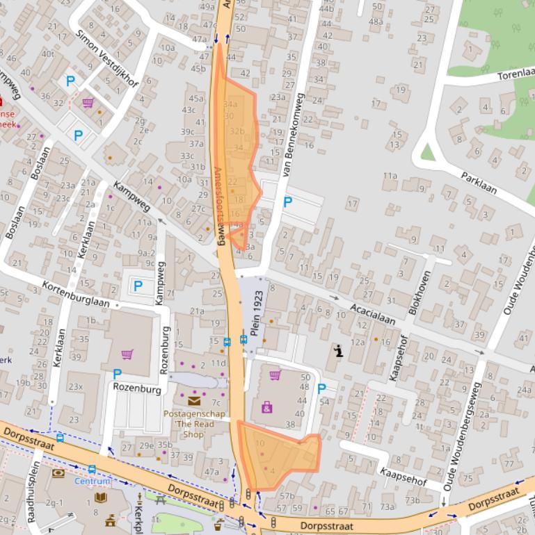 Kaart van postcodegebied 3941EM.