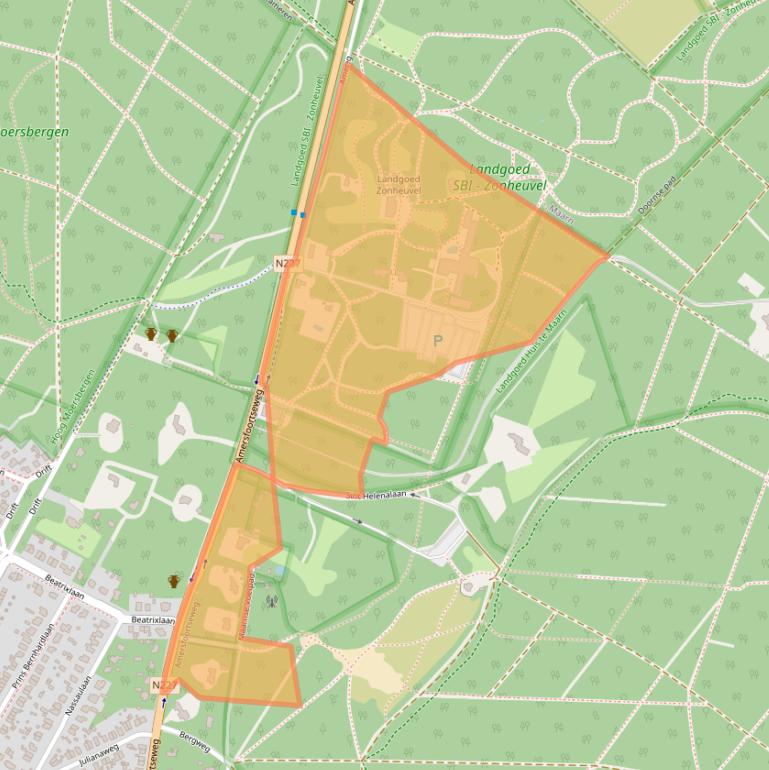 Kaart van postcodegebied 3941EP.