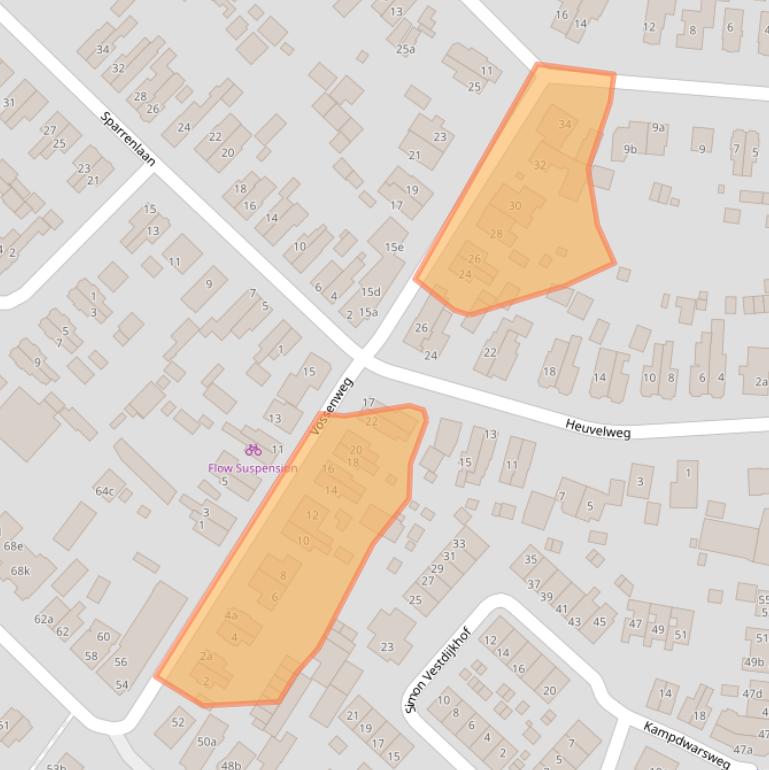 Kaart van postcodegebied 3941GT.
