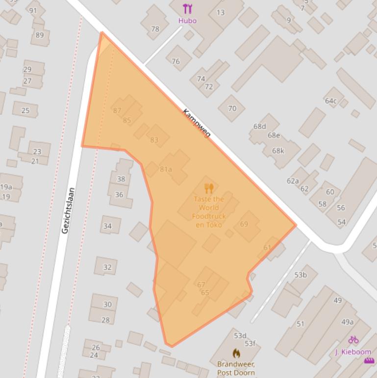 Kaart van postcodegebied 3941HE.