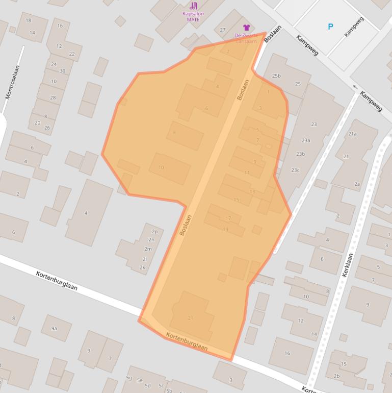Kaart van postcodegebied 3941HM.