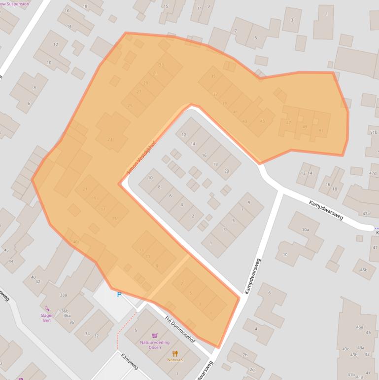 Kaart van postcodegebied 3941HW.