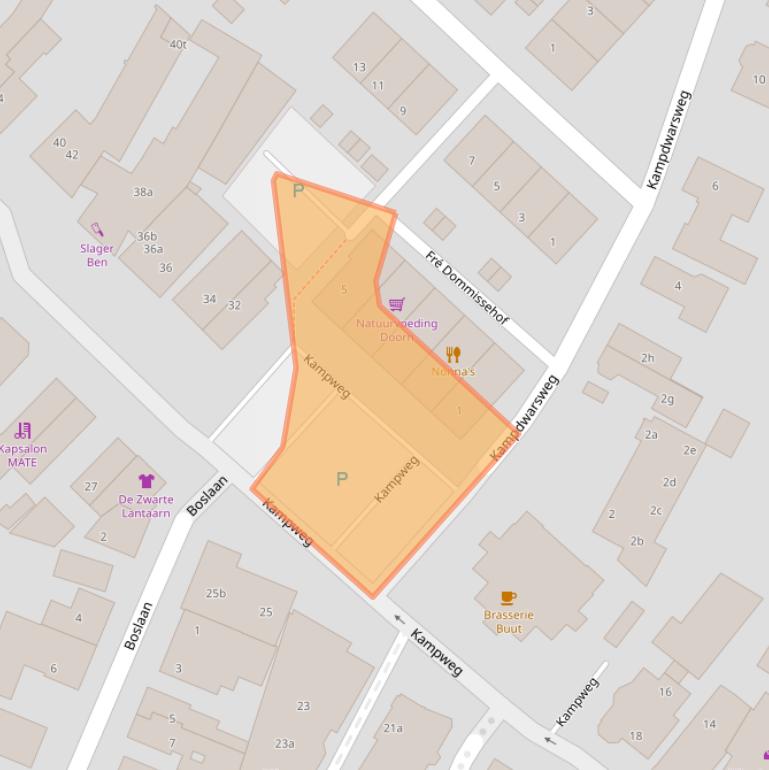 Kaart van postcodegebied 3941HZ.