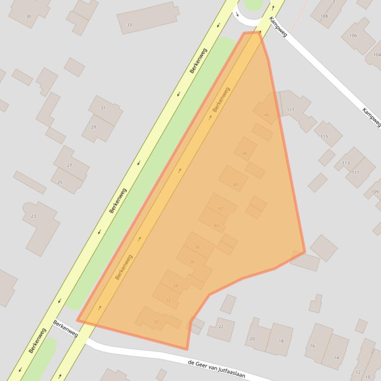 Kaart van postcodegebied 3941JC.