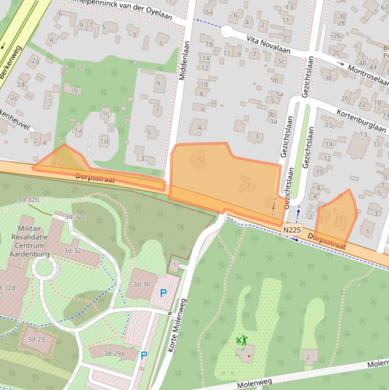 Kaart van postcodegebied 3941JJ.