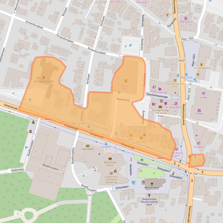 Kaart van postcodegebied 3941JK.