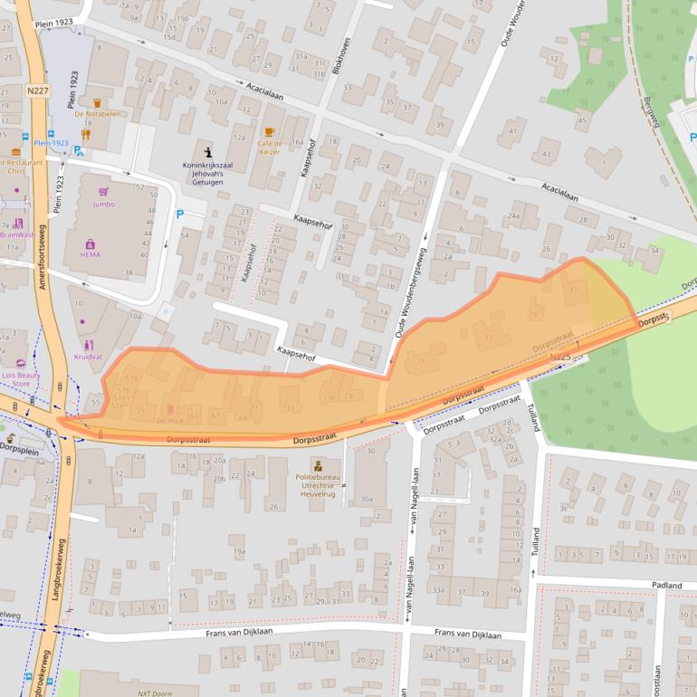 Kaart van postcodegebied 3941JL.