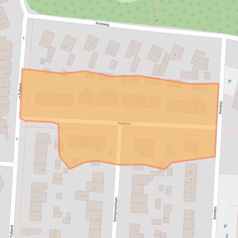 Kaart van postcodegebied 3941KB.