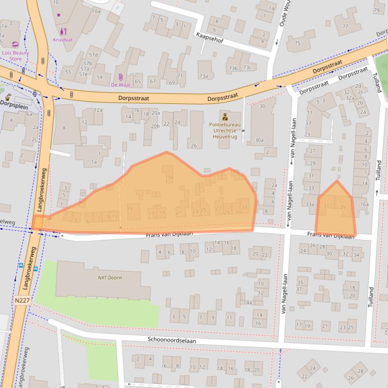 Kaart van postcodegebied 3941KC.