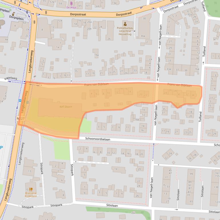 Kaart van postcodegebied 3941KD.