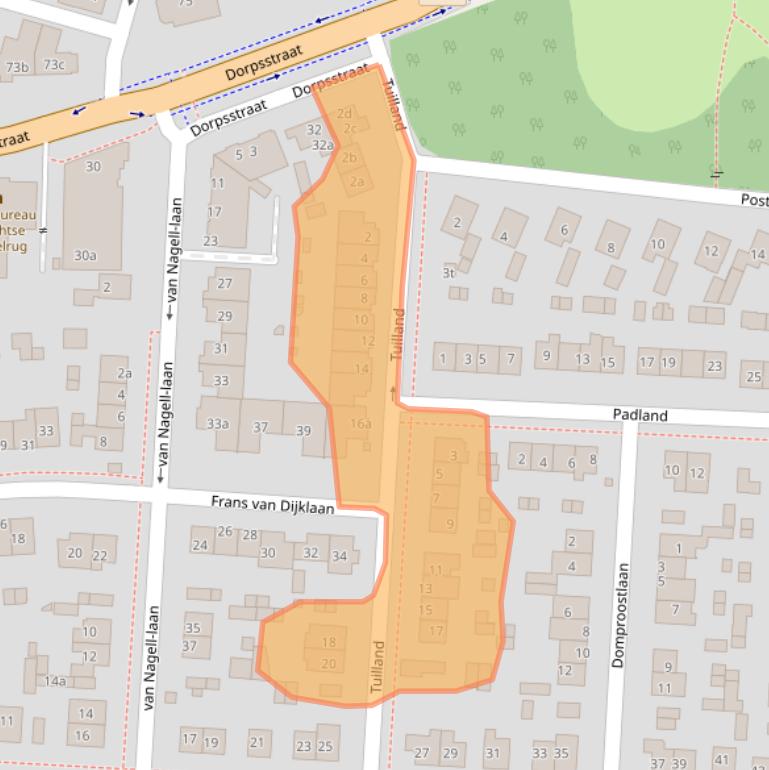 Kaart van postcodegebied 3941KE.