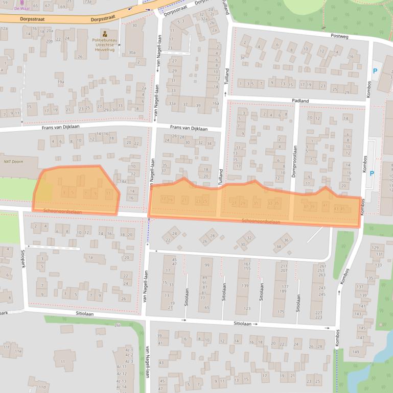 Kaart van postcodegebied 3941KM.