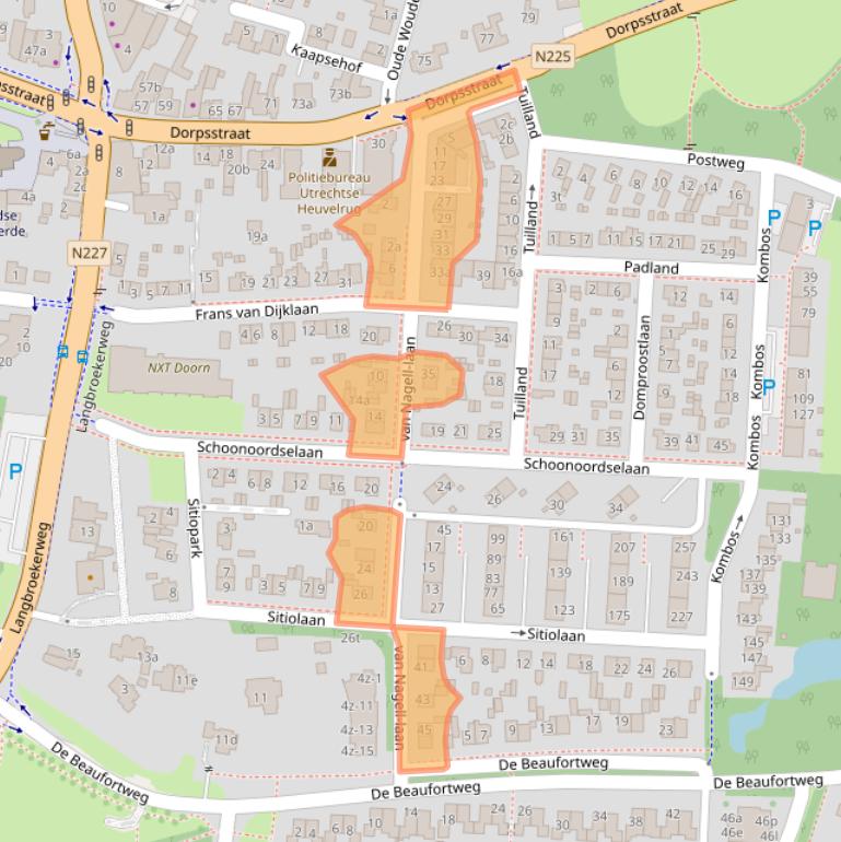 Kaart van postcodegebied 3941KP.