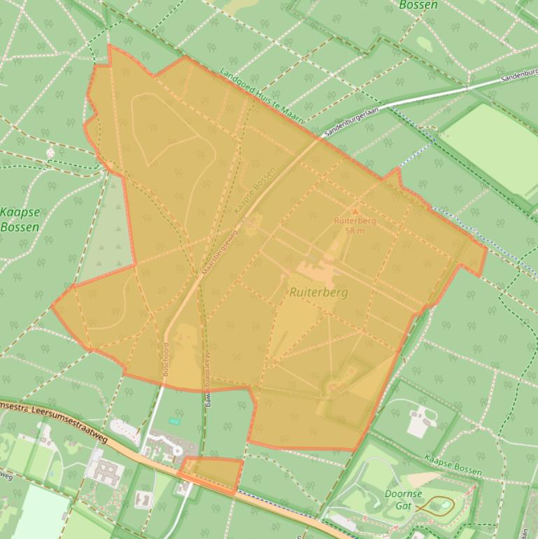 Kaart van postcodegebied 3941MJ.