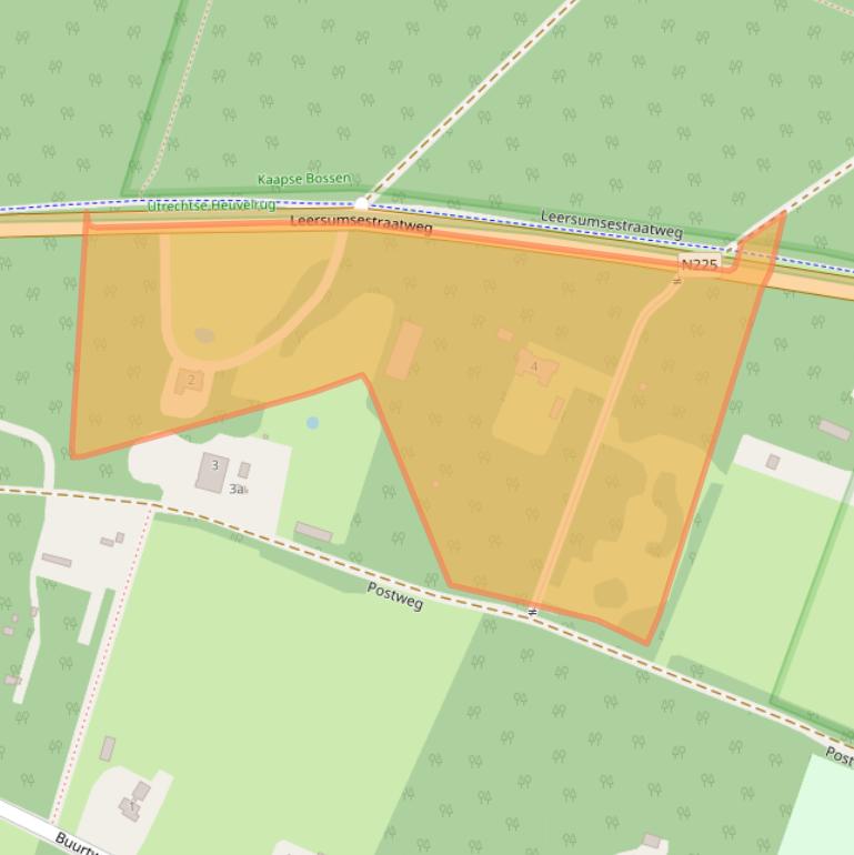 Kaart van postcodegebied 3941MP.