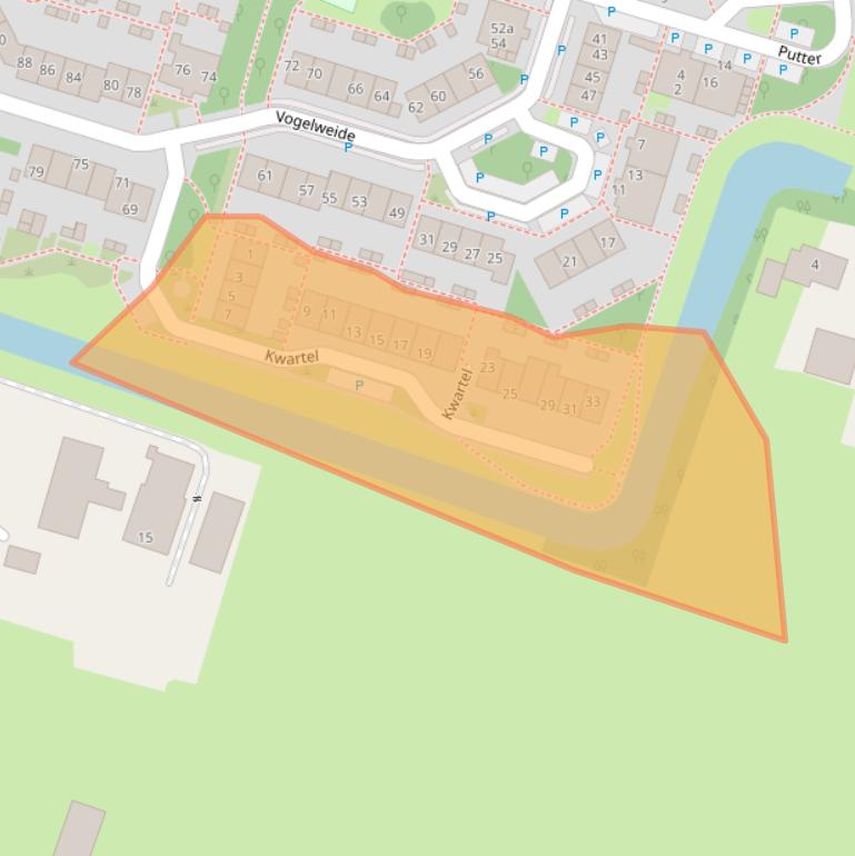 Kaart van postcodegebied 3941NP.