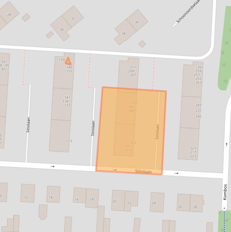 Kaart van postcodegebied 3941PJ.