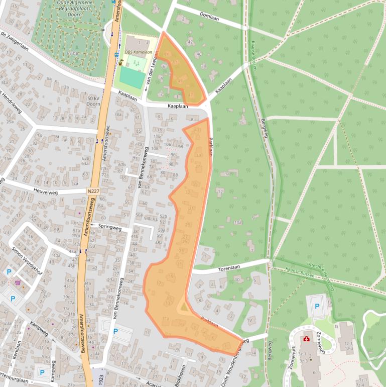 Kaart van postcodegebied 3941RD.