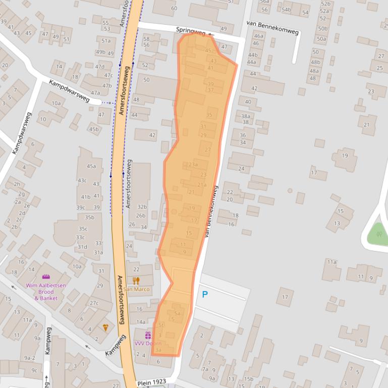 Kaart van postcodegebied 3941RG.