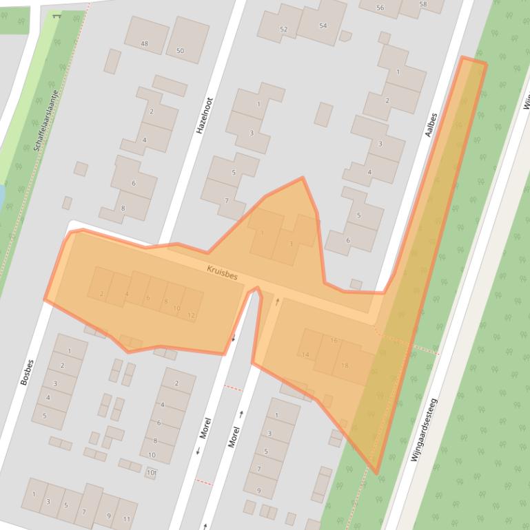 Kaart van postcodegebied 3941SC.