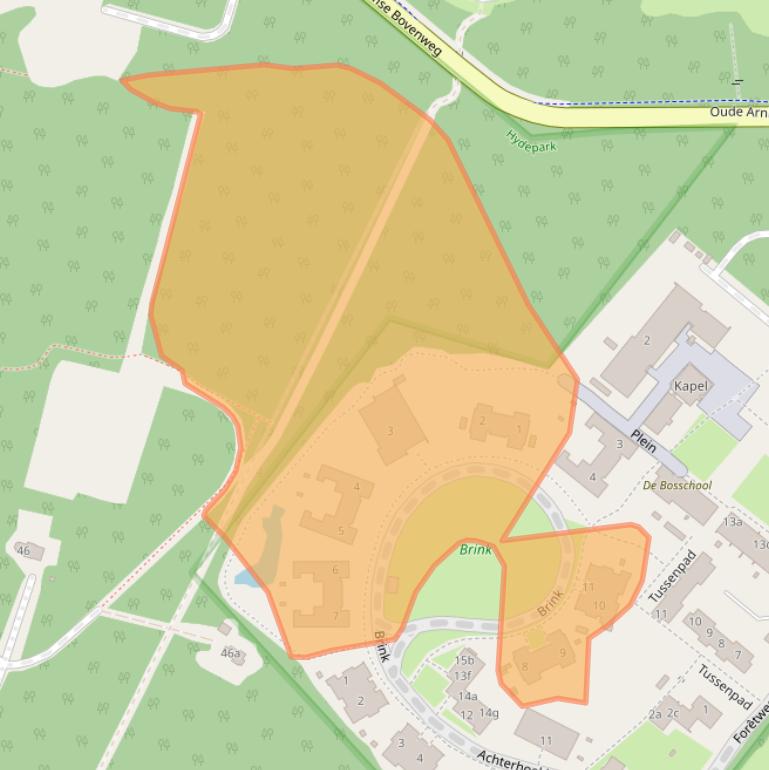 Kaart van postcodegebied 3941SX.