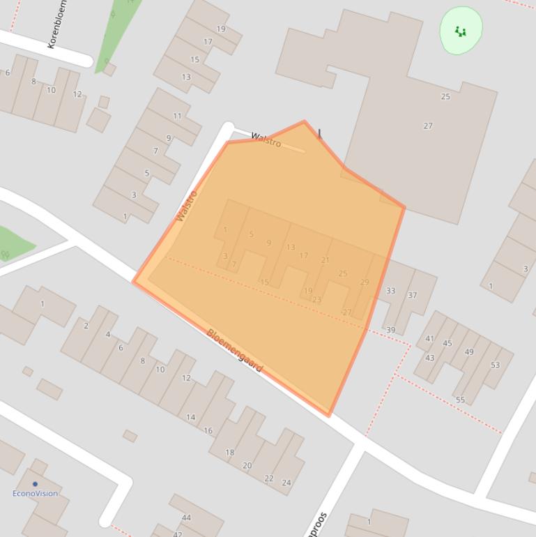 Kaart van postcodegebied 3941TA.