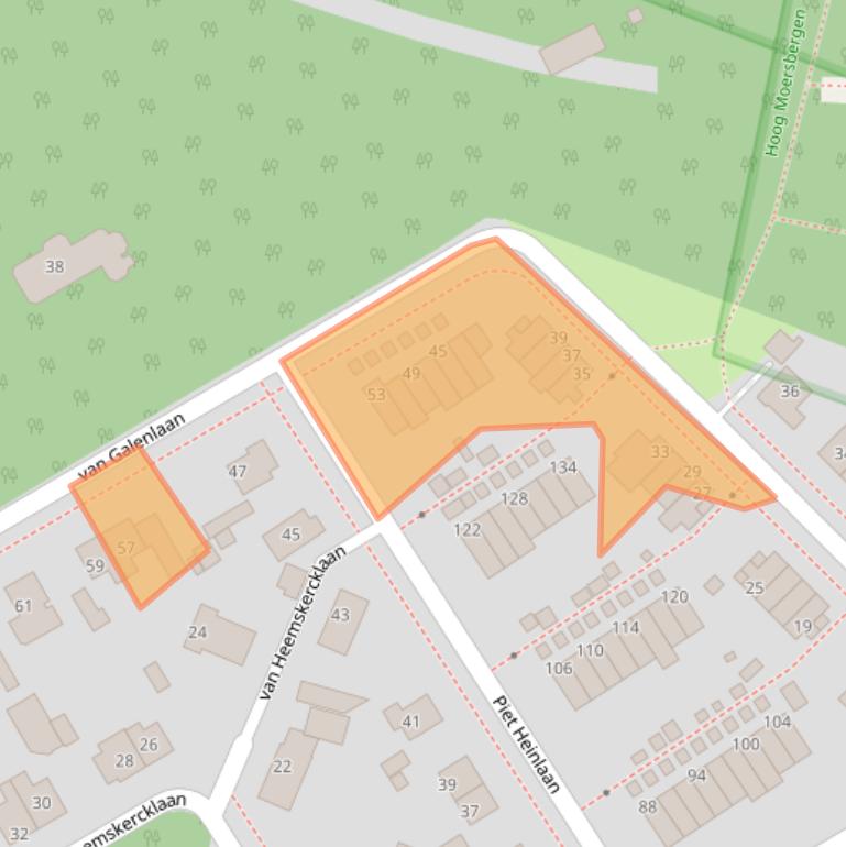 Kaart van postcodegebied 3941VB.