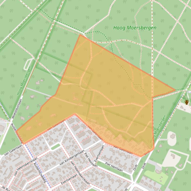 Kaart van postcodegebied 3941VD.