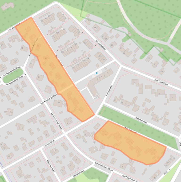 Kaart van postcodegebied 3941VE.