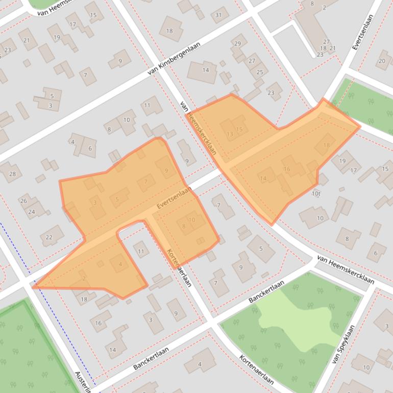 Kaart van postcodegebied 3941VL.