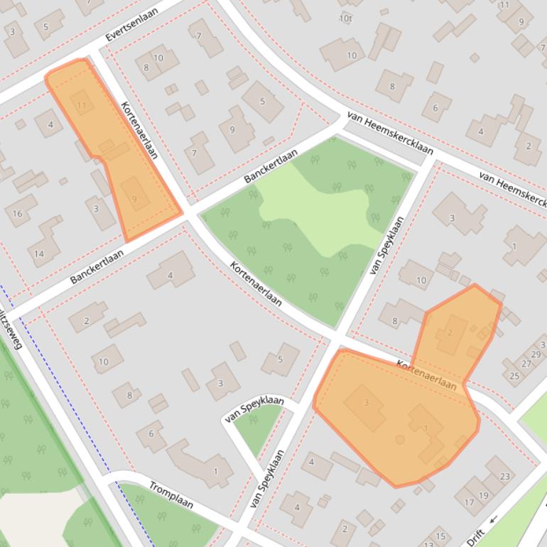 Kaart van postcodegebied 3941VM.