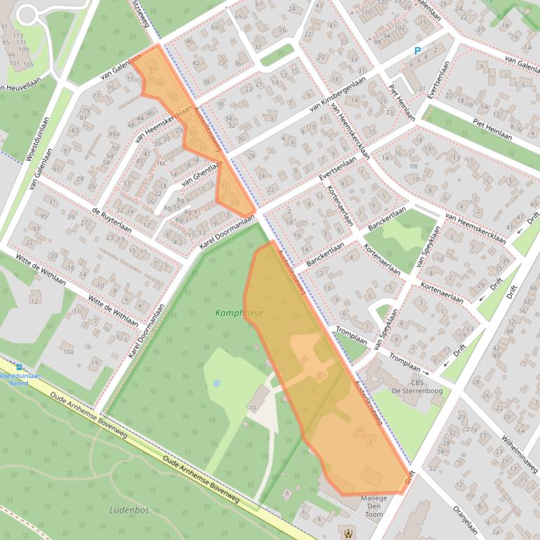 Kaart van postcodegebied 3941WJ.