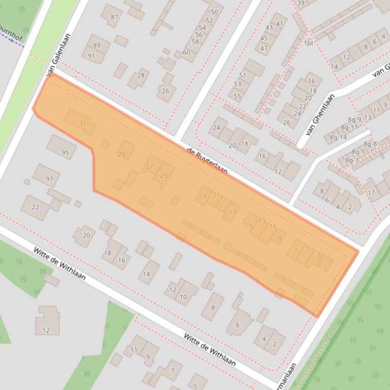 Kaart van postcodegebied 3941WP.