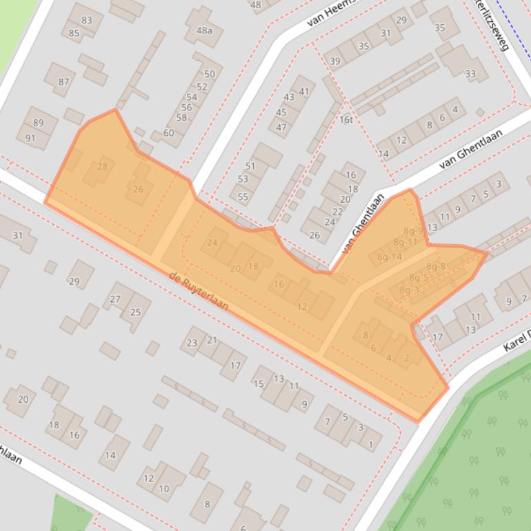 Kaart van postcodegebied 3941WR.