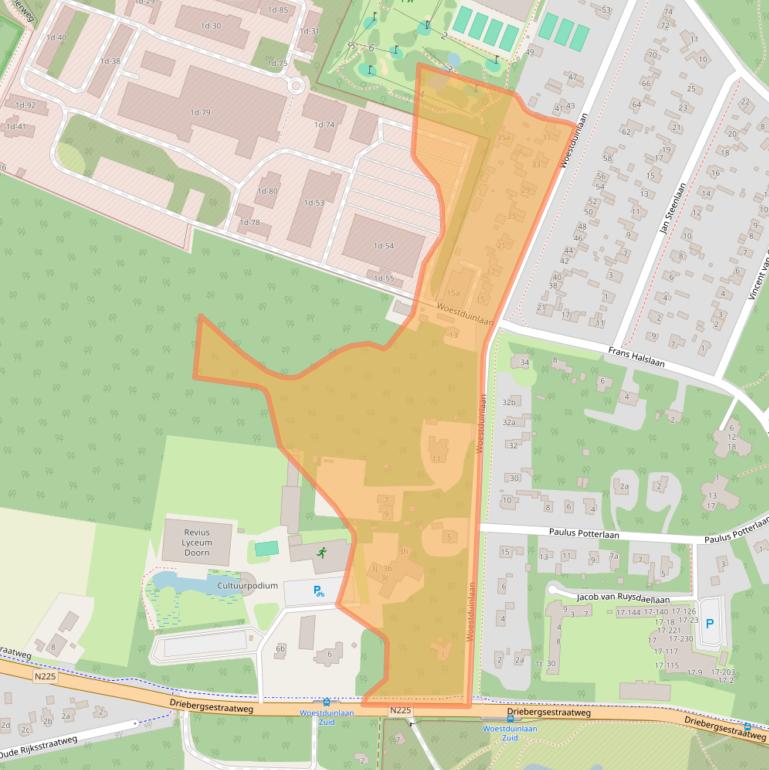 Kaart van postcodegebied 3941XA.