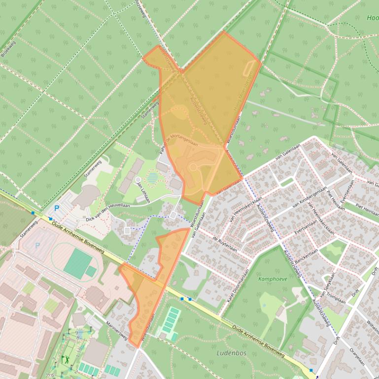 Kaart van postcodegebied 3941XC.